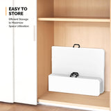 VINGLI Picnic Table Set with 2 Benches, 6 Feet Camping Table Chair Set,3-Piece Folding Furniture for Indoor or Outdoor Use, Smooth Tabletop, White VINGLI