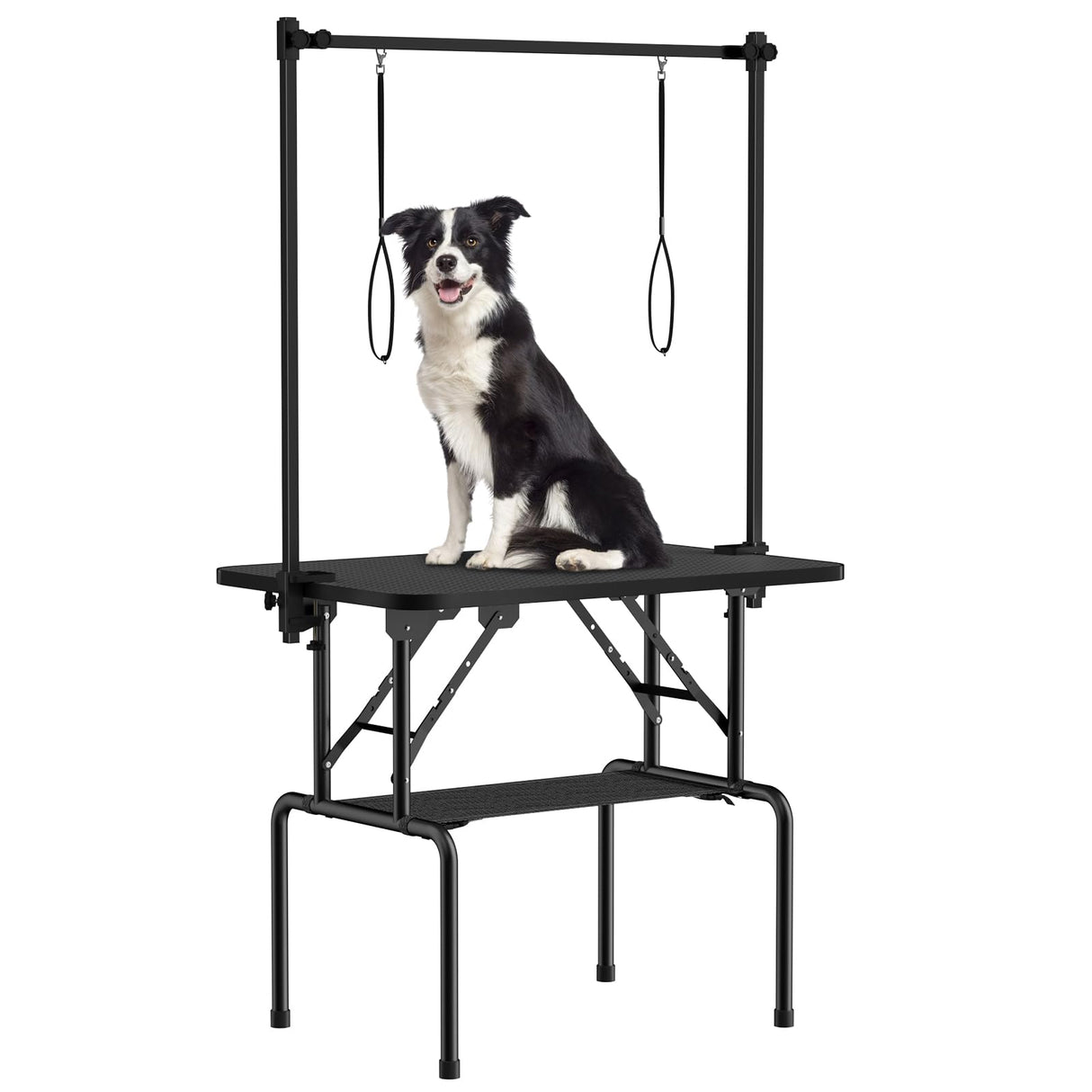ROOMTEC 36 Inch Dog Grooming Table,Foldable Pet Grooming Tables at Home with Adjustable Arm,Nooses, Mesh Tray ROOMTEC