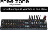 FREE ZONE - Bit Organizer Set (Black) | 158 Hole Bit Storage | 1/4 Inch Hex Bit & Drive Bit Adapter Storage | Screwdriver Toolbox Organizer | Tools are Not Included FREE ZONE Free your needs