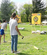 WICING Throwing Axes 3 Pack, 16.2-inch Throwing Tomahawks High Carbon Steel & Wooden Handle, for Axe Throwing Recreation and Competition WICING