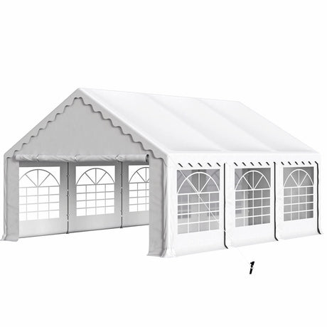 Tents for Parties Party Tent 16x20 ft, Outdoor Canopy Carpas para Fiestas Heavy Duty, Large Waterproof Patio Event Wedding Tent White with Sidewalls Walls for Backyard Sophia & William