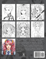 Anime Coloring Book Girls Portraits: Beautiful Anime, Manga, and Pop Fashion Women and Girls Portrait Collection Majosta