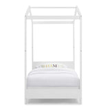 Delta Children Poppy House Wood Twin Bed, Platform Bed - No Box Spring Needed, Bianca White Delta Children