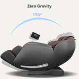 Real Relax Favor-06 Brown and Black Full Body Zero Gravity SL-Track Shiatsu Massage Chair Recliner with Heat, Bluetooth Foot Roller, 3D Massage, Airbag Massage, App & Remote Control Real Relax