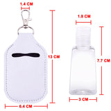 Duufin 40 Pieces Hand Sanitizer Holder Empty Travel Bottle Set Including 20 Pieces Hand Sanitizer Keychain Holders and 20 Pieces Reusable Flip Cap Travel Bottles for Hand Sanitizer, White Duufin
