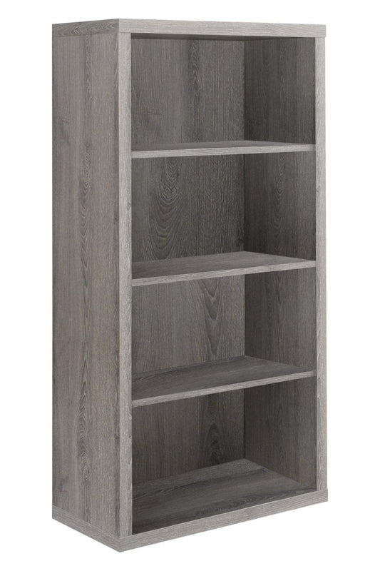 Contemporary Dark Taupe 5-Tier Bookshelf by Monarch Specialties - WoodArtSupply