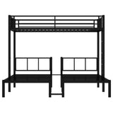 Bellemave Triple Bunk Bed for Kids, Detachable Twin Over Twin Over Twin Metal Bunk Bed with Guardrails, Ladder & Storage, Converts to 3 Separate Twin Beds, Easy to Assemble (3 Bunk Beds for Kids) Bellemave