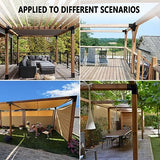 DEVALLEY 4-Way Right Corner Pergola Brackets Kit,Woodwork Brackets with Post Anchors for 4" x 4"(Actual:3.5"x3.5") Wood Beams for Patio Pergolas,Gazebos,Log Cabin W/Hardware (4 Pack)… DEVALLEY