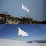 AZCOVER White Flag 12x18, Blank Flag Small, Heavy Duty Polyester DIY White Flag with 2 Brass Grommets, 12"x18" Custom White Blank Flag Small for Boat, Patio, Garden, Yard Decoration A-ZCOVER