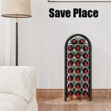 Dazioter Wine Rack Freestanding Floor Metal Holders Stands Organizer Storage 23 Bottles Black Dazioter