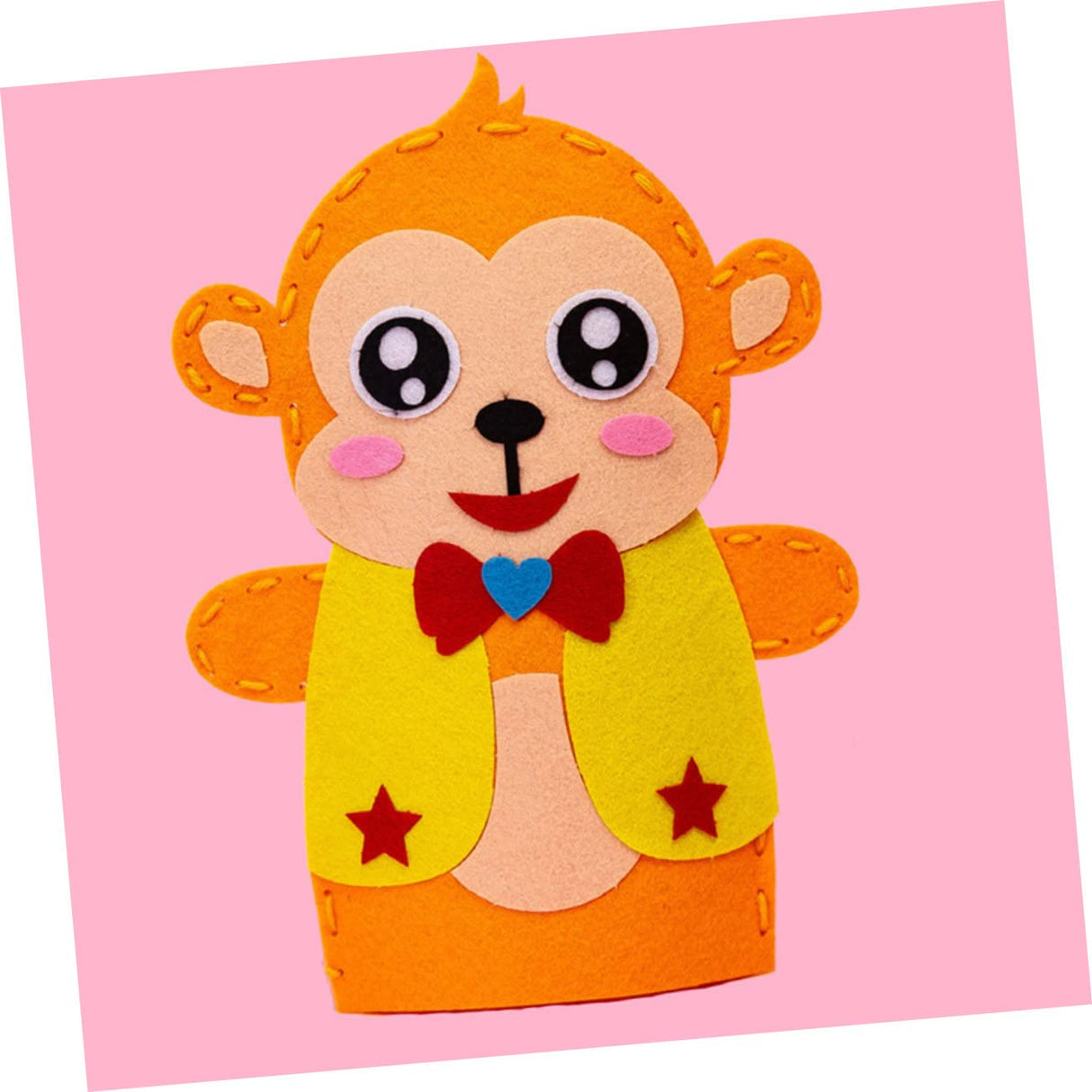 HOMOBABE 8Pcs Boy Girl Non-Woven Hand Puppet DIY Material Kit Creative Cartoon Weaving for Boys Girls Educational Toy for Early Development and Imagination HOMOBABE