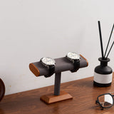 Oirlv Solid Wood T-Bar Watch Display Stand Jewelry Organizer Holder for Watch Bracelet Countertop Table Top Jewelry Tower(Grey) Oirlv