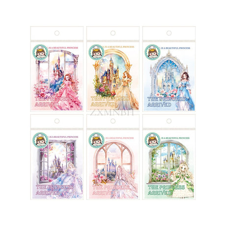 ZXMNBH 20 Pcs/Pack Fairy Princess PET Stickers for Scrapbooking Kit Waterproof Clear Sticker Junk Journaling Supplies Journals Diary Planner Collage Laptop Paper Crafts ZXMNBH