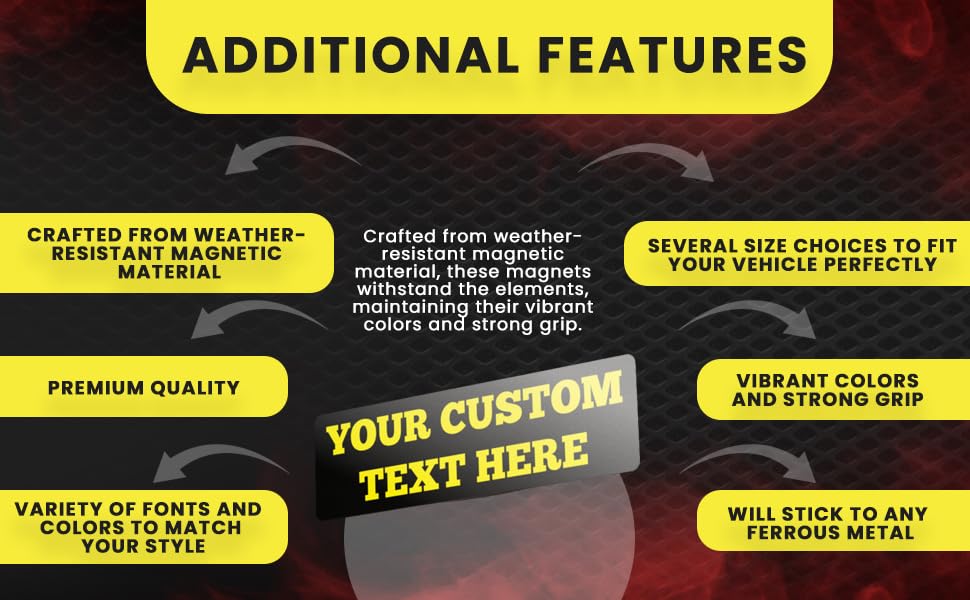 Custom Magnetic Bumper Sticker Customizable Magnet | Personalized Magnet | Multiple Size Options | Automotive Magnet | Customizable Pick Your Font Pick Your Color Magnetic for Bumper ArkWisdom