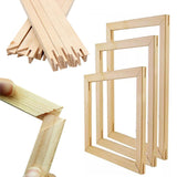 DIY Canvas Stretcher Bars Canvas Frame Sturdy Stretcher Frames Gallery Wrapped Canvas Wall Art Frame Kits Canvas Wood Stretcher Bars for Oil Paintings Prints Paint by Numbers Posters - 12x16 Inch Nustila