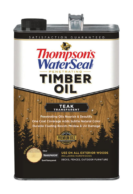 Thompson's WaterSeal TH.049831-16 Penetrating Transparent Timber Oil, Teak, 1 Gallon Thompson's Water Seal