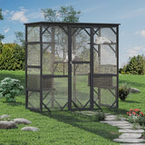 Catio Outdoor Window Cat Enclosure, Walk-in Cat Cage, Catio Outdoor Enclosure Extra Large GarveeLife