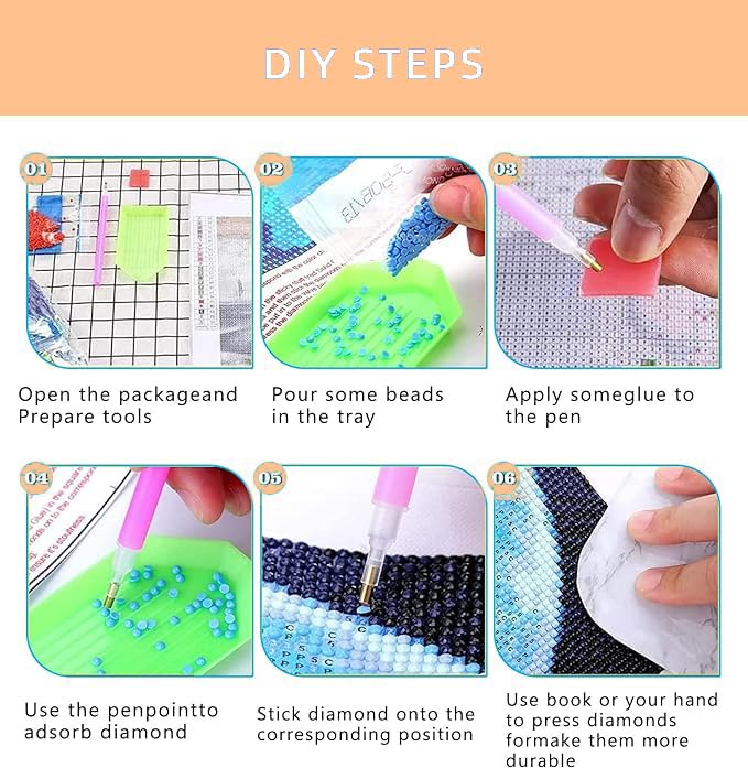 Axquilon 4 Pack Animal Diamond Art Kits for Adults- Cute Animals Diamond Painting Kits for Beginners, 5D DIY Round Full Drill Fox Gem Art for Adults, Paint by Diamonds 9.8x13.7inch Axquilon