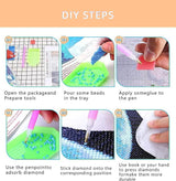 Axquilon 4 Pack Animal Diamond Art Kits for Adults- Cute Animals Diamond Painting Kits for Beginners, 5D DIY Round Full Drill Fox Gem Art for Adults, Paint by Diamonds 9.8x13.7inch Axquilon