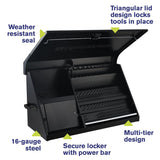 Montezuma 41" x 18" Heavy Duty Steel Triangle Toolbox (steel, flat black) Montezuma