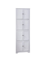 Kings Brand Furniture - Lyons 4-Tier 68" Corner Kitchen Pantry Storage Cabinet with 8 Doors, White Kings Brand Furniture