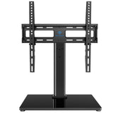 PERLESMITH Swivel Universal TV Stand/Base - Table Top TV Stand for 32-60 inch LCD LED TVs - Height Adjustable TV Mount Stand with Tempered Glass Base, VESA 400x400mm,Holds up to 88lbs PSTVS09 PERLESMITH