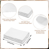 30 Sheets Drawing Paper, 300 GSM Thick Textured Cotton Painting Paper - 4 x 6 Inch Deckled Edge Handmade Paper for Painting, Calligraphy, Wedding Invitations, Greeting Cards, DIY Crafts EllaYIDOI