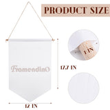 Framendino, 12 Pack Sublimation Blank Custom Banner 12"x18" Wall Display Banner Holder Waterproof Canvas Banners with Wood Sticks for Indoor Outdoor Display Framendino