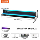 VEVOR LED Lighted Liquor Bottle Display Shelf, 40-inch LED Bar Shelves for Liquor, 2-Step Lighted Liquor Bottle Shelf for Home/Commercial Bar, Acrylic Lighted Bottle Display with Remote & App Control VEVOR