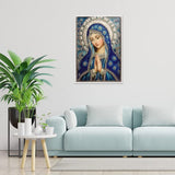LXTONG Virgin Mary Prayer Diamond Art Kits for Adults, Virgin Mary Diamond Art Painting, Religion Crystal Rhinestones Diamond Painting for Beginners Home Wall Decor (12X16 inches) LXTONG