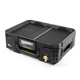ToughBuilt StackTech Lockable Tool Box, Durable Plastic Storage Organizer, Black ToughBuilt