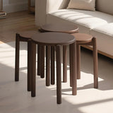 Buzleer Stackable Stools Set of 4, Solid Wood Nesting Coffee Table Saving Space Nesting Side Tables for Kitchen Bedroom Living Room Bar Buzleer