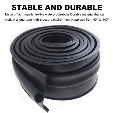 Garage Door Seals Bottom Rubber with Pre-drilled Aluminum Track Retainer Base Kit,Heavy-Duty U Shape + O Ring Combination Weather Stripping Sesl Kit for Garage Door (16 Ft) Storystore