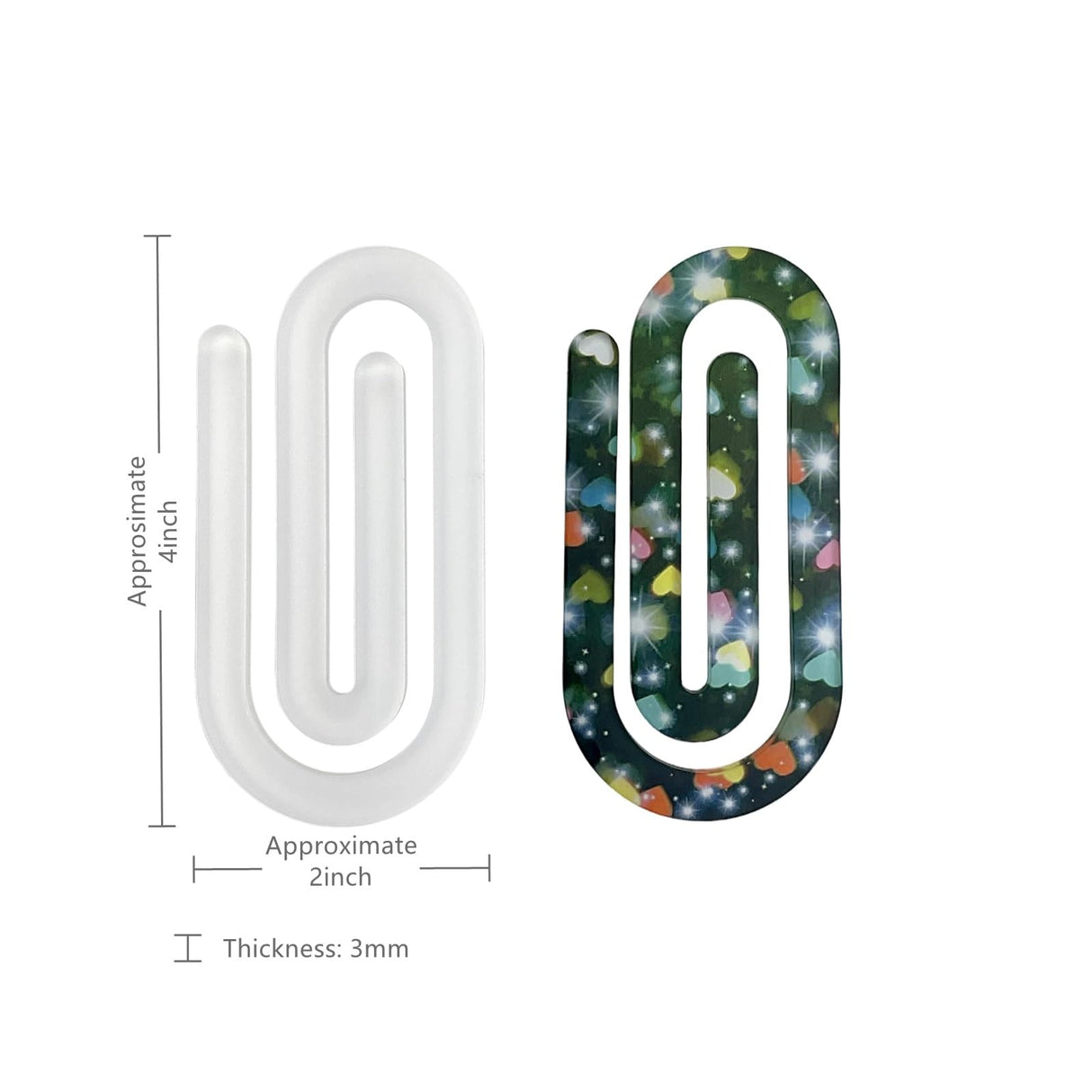 Sublimation Blank Thermal Acrylic Single-Sided White Approximate 4 x 2 Inch Jumbo Paper Clips 10 Packs Generic