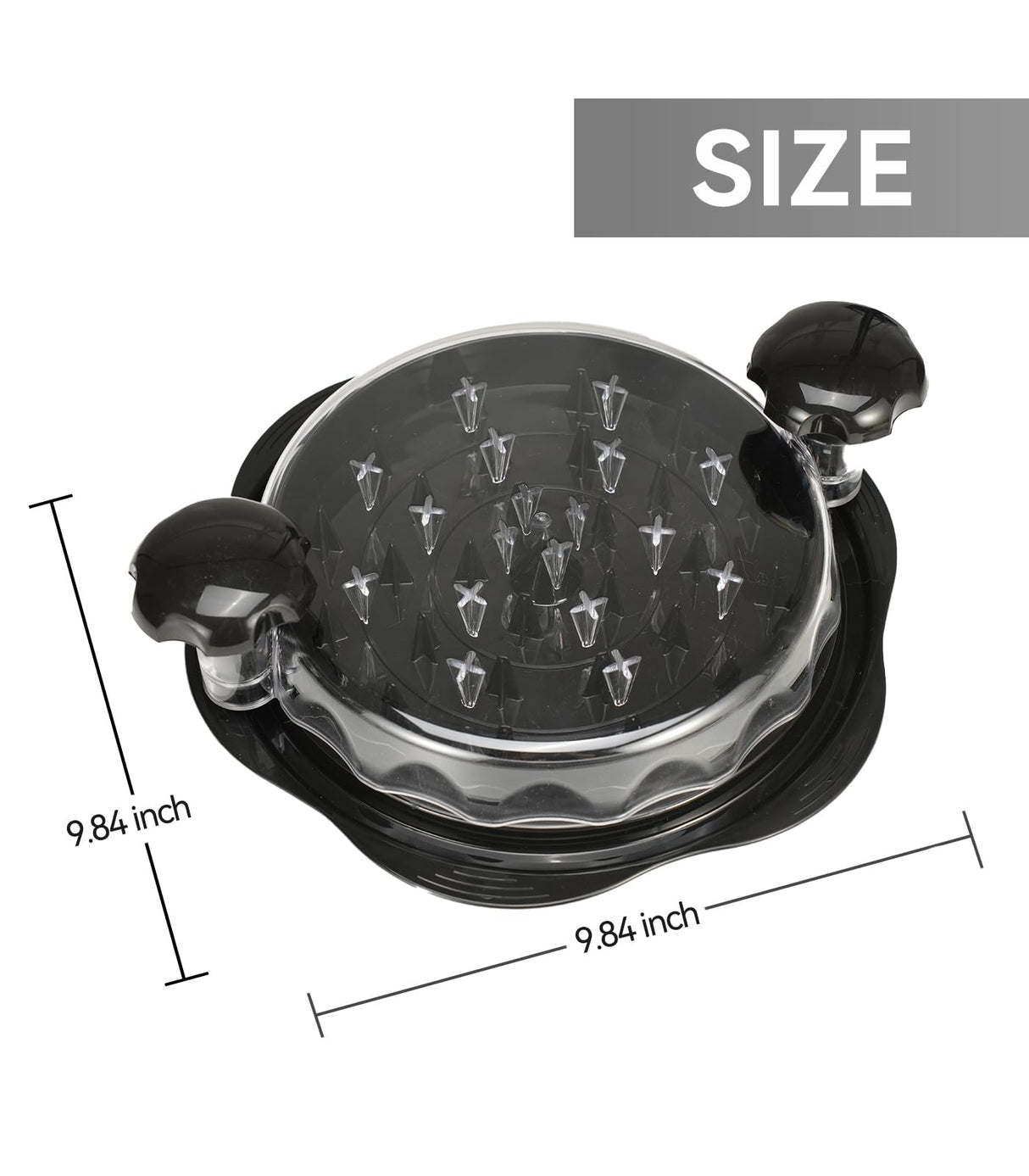 Hundop Chicken Shredder Tool Twist, Visible Chicken Breast Grinder Machine for Ground Food, Meat & Vegetables (Elegant Black) Hundop