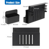 CIBOTIES Desk Side Storage Holder Desk Organizer for Laptop Clamp-On Desk Shelf, Drilling Standing Desk Drawer, for Office Supplies & Studio Essentials (Black) CIBOTIES