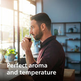 PHILIPS 4400 Series Fully Automatic Espresso Machine – 12 Hot & Iced Coffees, Quick-to-Clean LatteGo Milk System, SilentBrew, QuickStart, Ceramic Grinder, Black Chrome (EP4444/90) Philips Kitchen Appliances