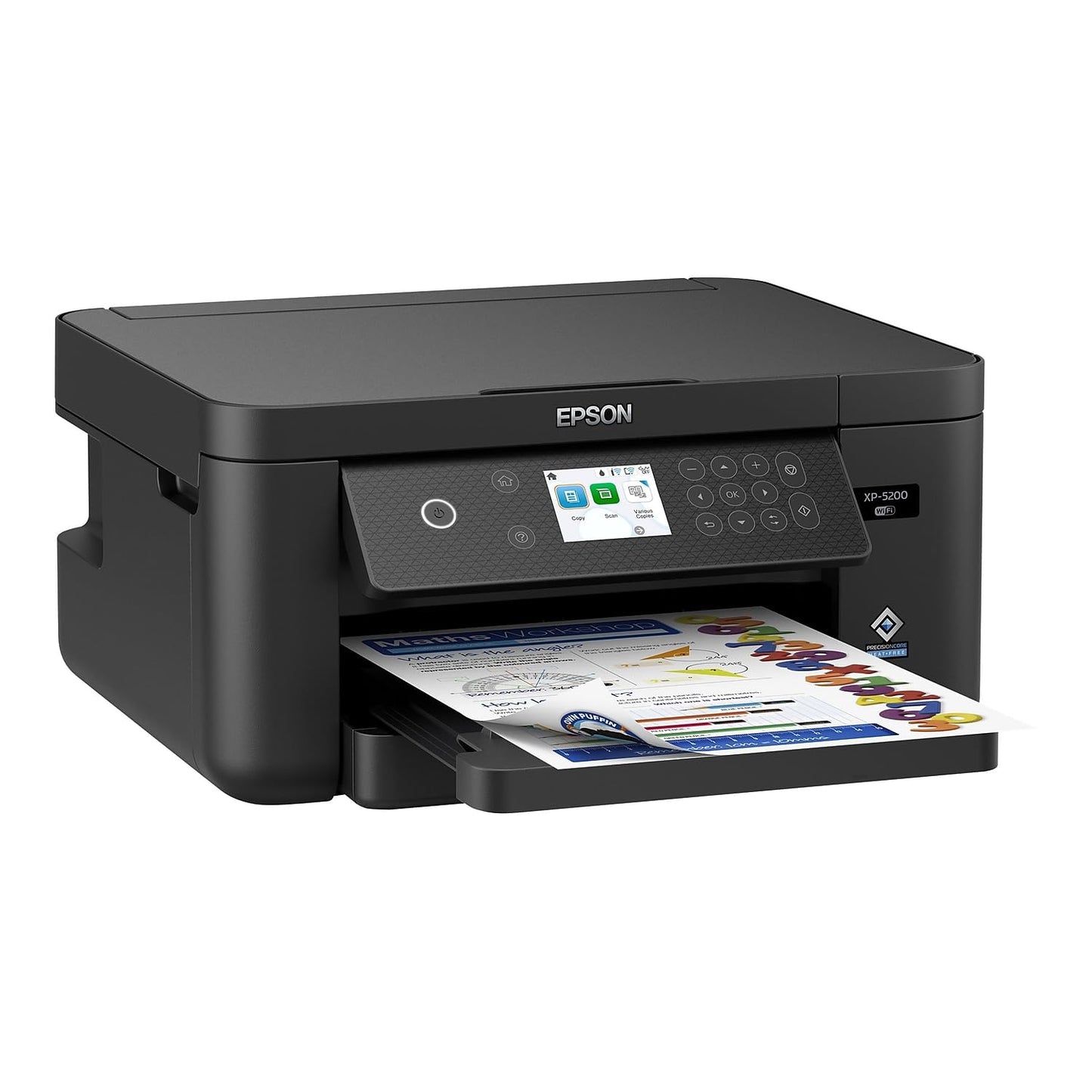 Epson Expression Home XP-5200 Wireless Color All-in-One Printer with Scan, Copy, Automatic 2-Sided Printing, Borderless Photos, 150-Sheet Paper Tray and 2.4" Color Display,Black