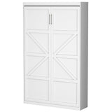 ROOMTEC Twin Size Murphy Wall Bed, White, Space-Saving Furniture Bed Frame for Bed Room,Guest Room,Home Office ROOMTEC