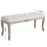 WZFANJIJ Bedroom Bench End of Bed, Backless Bench Entry Bench, Fabric Bench for Living Room, Entryway WZFANJIJ