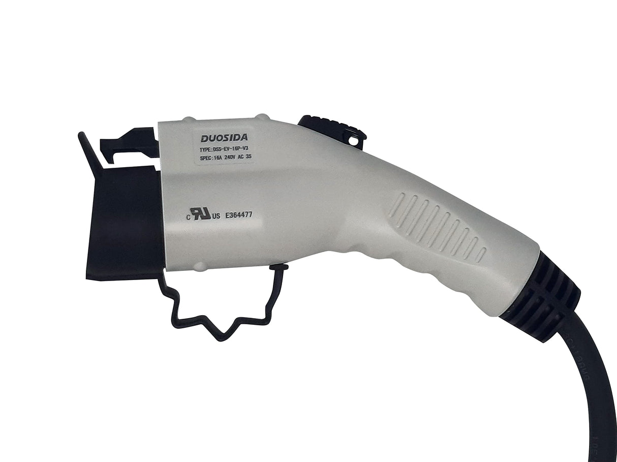 Duosida Level 1+2 EV Charger(120-240V,16A,25ft) Portable EVSE Home Electric Vehicle Charging Station Universal WoodArtSupply