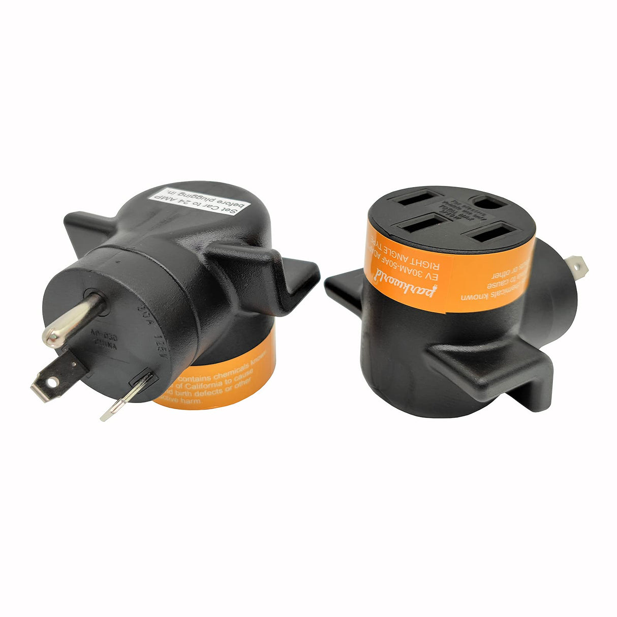 Parkworld 885378C EV Charging Adapter NEMA TT-30P to 14-50R (ONLY for EV or Tesla use, NOT for RV) (One Piece Compact Adapter) Parkworld