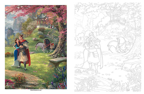 Disney Dreams Collection Thomas Kinkade Studios Disney Princess Coloring Book Andrews McMeel Publishing