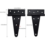 Heavy Duty Gate Hardware Kit,with Self Locking Gate Latch,2 PCS 6inch T-Hinges,1 PC 6.5inch Gate Handle SANKINS