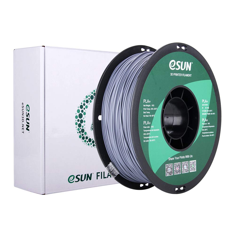 eSUN PLA PRO (PLA+) 3D Printer Filament, Dimensional Accuracy +/- 0.03 mm, 1kg, Plastic Spool, 1.75mm, Gray eSUN