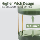 Asayuee 360 Rotating Makeup Organizer for Vanity,2 Tier Large Capacity Cosmetics Skincare Organizers,Bathroom Countertop Organizer Spinning Perfume Organizer,Dresser Vanity Organizer (Green-2 Tier) Asayuee