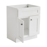 Design House Brookings 24 Inch Bathroom Vanity, Ready to Assemble, Solid Wood, Sherwin Williams® White, 586925 Design House