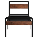 Fly-CTsoar 18 Inch Twin Bed Frame with Wood Headboard, Heavy Duty Metal Slats, with Under Bed Storage, No Noise, No Box Spring Needed, Easy Assembly, Black Fly-CTsoar