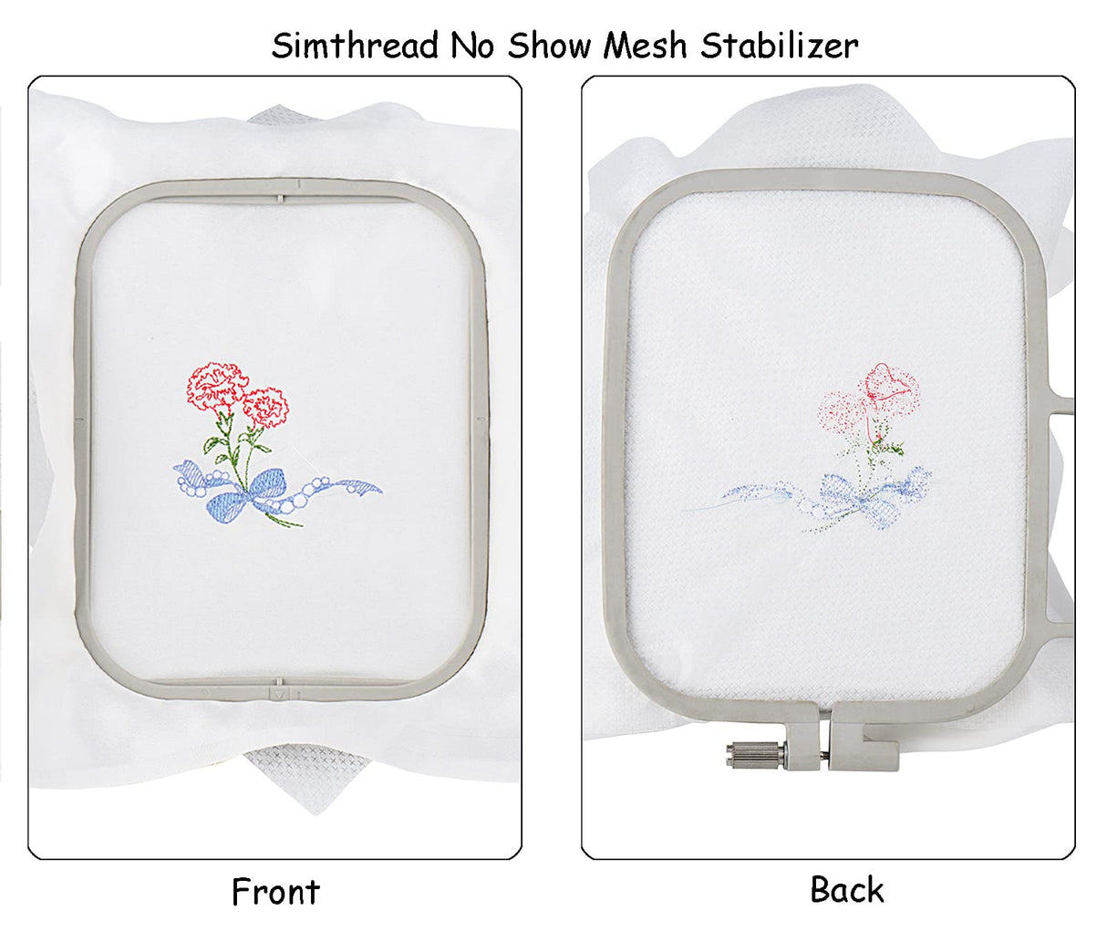 Simthread Iron on Fusible No Show Mesh Cut Away Stabilizer Backing for Embroidery and Sewing - Weight 1.9 Ounces 12" x 10 Yards/Roll Simthread