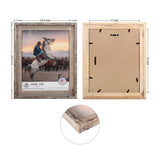 Rustic Barnwood Picture Frames 11x14 - Natural Reclaimed Wood Real Glass Wall Hanging - Handcrafted Vintage Distressed, 1 3/4" Frame Width WOOD SIDE ORBIS